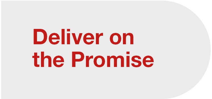 deliver on the promise